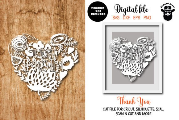 Best Mom Papercut Template for Graphics and Crafts