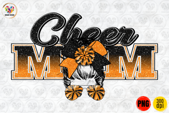 Cheer Mom Messy Bun: Bold Graphics for Crafts