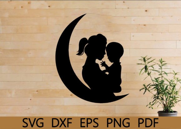 Mom and Child Metal Wall Art: Graphics for Crafts