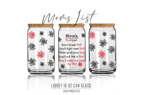 Mom's Shit List SVG: Bold Graphics for Crafts