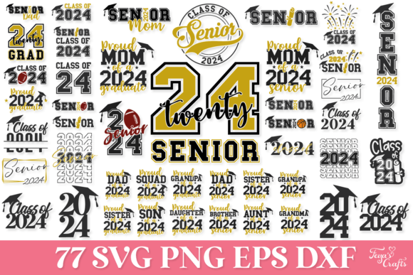Senior 2024 SVG Bundle: Graphics for Crafts & Branding