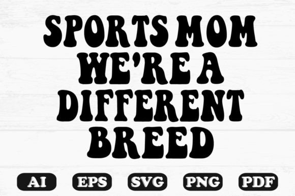 Sports Mom Retro Graphics for Crafts & Branding