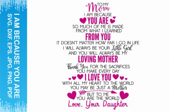 To My Mom Clipart: Graphics for Crafts